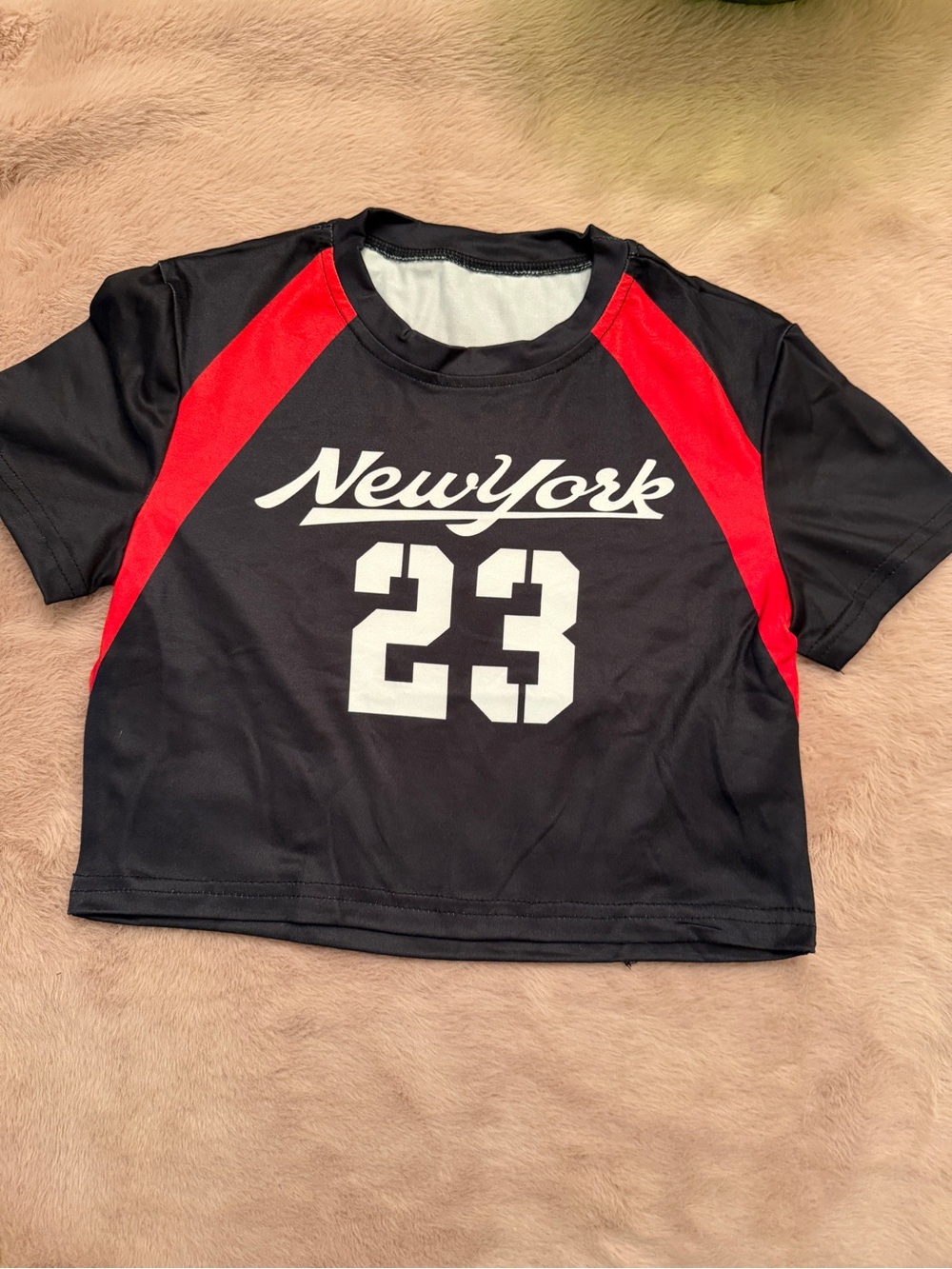 Kids 'New York 23' Black & Red Athletic Tee and pants set size 3/4
